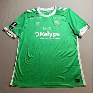 Saint-Étienne Home 2024/25 Hummel Jersey Mens XL Green Logo‎ Short Sleeve.